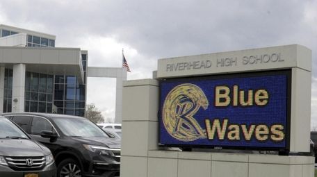 Riverhead High School on April 16, 2021.