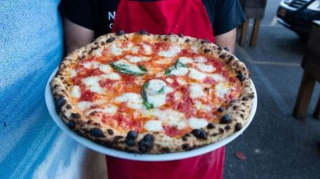 The Margherita pizza at Naples Street Food in