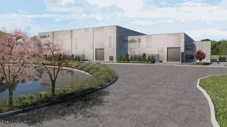 An Amazon last-mile warehouse is being erected on