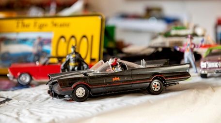 A Batmobile is among the pop-culture models made