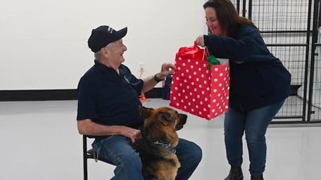 The Nesconset-based non-profit Paws of War gave out