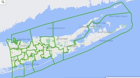 New Suffolk County legislative district lines proposed by
