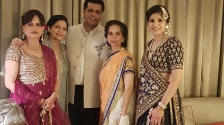 Rekha Chichara, second from right, with family members