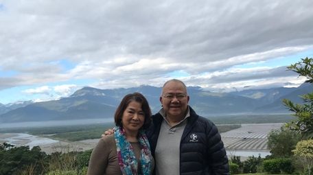 Peter Wang and his wife, Rosa Chen, visited