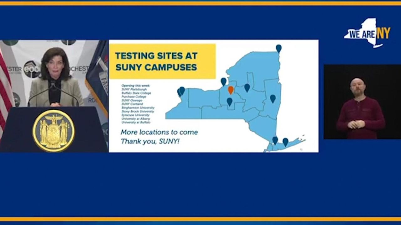 Gov. Kathy Hochul announced Monday that 11 SUNY