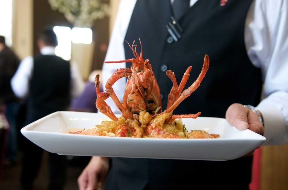 The millenium lobster is served with whipped potatoes