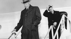President Dwight D. Eisenhower arrives at LaGuardia Airport