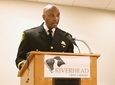 Suffolk County Sheriff Errol Toulon, speaks at the