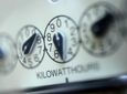 Detail photo of an electric meter on a
