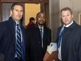 From left, Steven Gaitman, attorney, defendant Sean Williams,