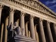 The Supreme Court at dusk in Washington on
