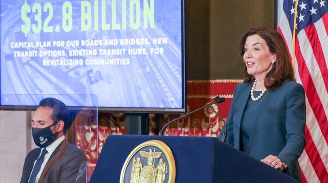 Gov. Kathy Hochul presents her $216 billion fiscal