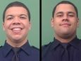 NYPD Officer Jason Rivera, 22, left, was shot
