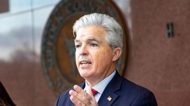 Democratic Suffolk County Executive Steve Bellone, shown, and