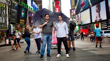 Rentbrella co-Founders Nathan Janovich, left, and Freddy Marcos,
