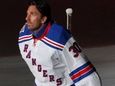Henrik Lundqvist of the Rangers takes the ice
