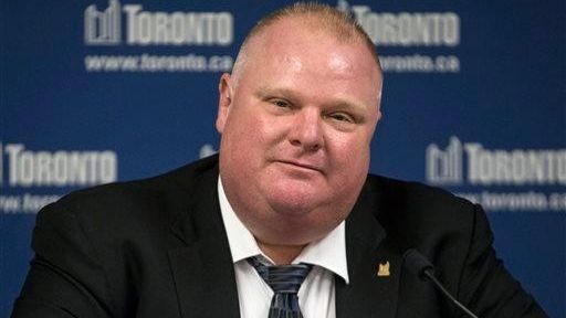 Toronto Mayor Rob Ford reads a statement to