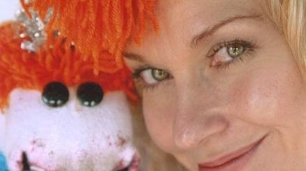 Puppet Lolly Lardpop and her human, Leslie Carrara-Rudolph,