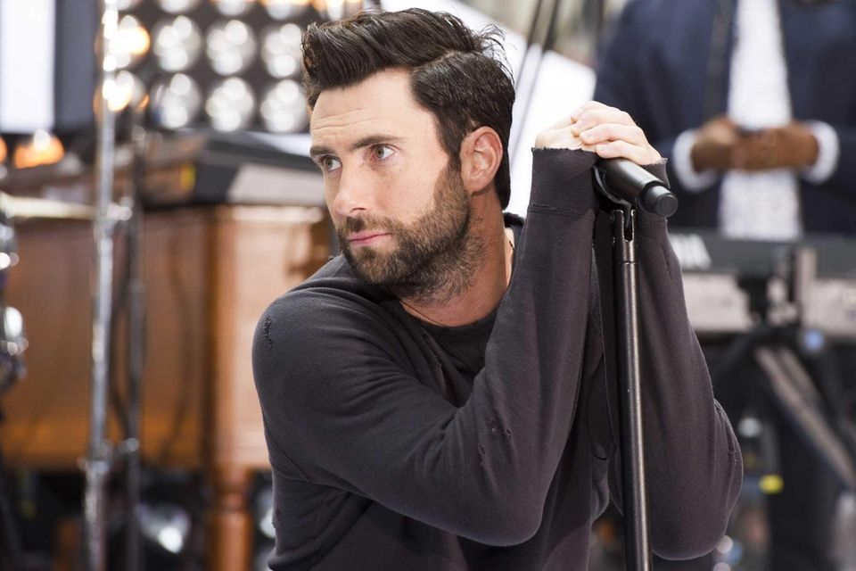 Adam Levine performs with Maroon 5 on NBC's
