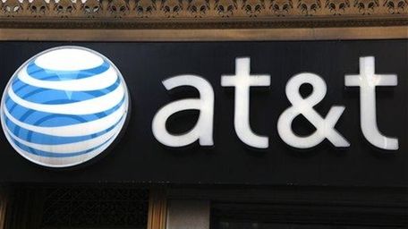 An AT&T sign is seen at a store