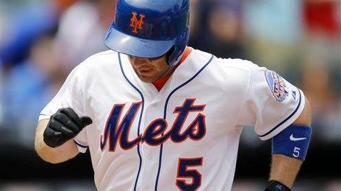 David Wright runs the bases after hitting a