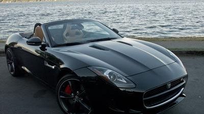 The 2014 Jaguar F-Type roadster is available with