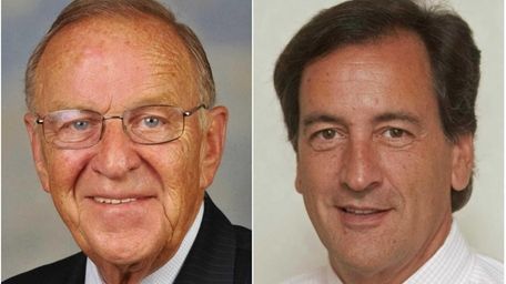 State Assemb. Dave McDonough (R-Merrick), left, and State