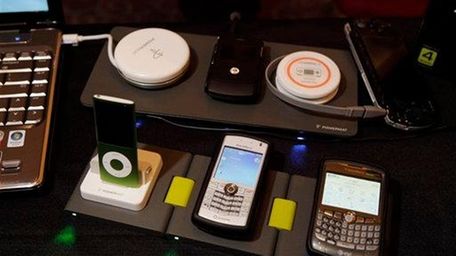 Powermat, a wireless charger, is showcased at the