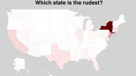 New York was voted the rudest state, with