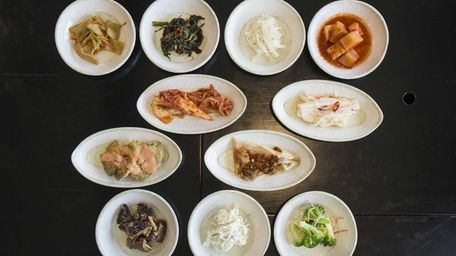 At Ara in New Hyde Park, banchan, the