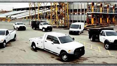 The Ram commercial fleet is pictured. The relationship