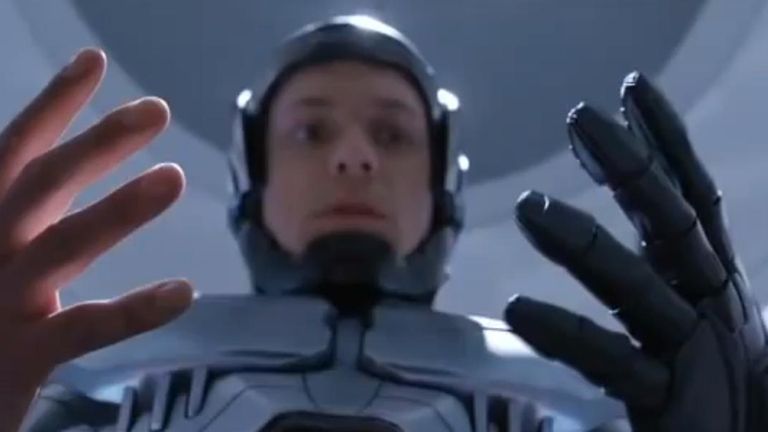 Joel Kinnaman as Murphy in the trailer for