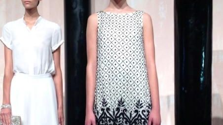 Models pose at the Alice + Olivia Spring