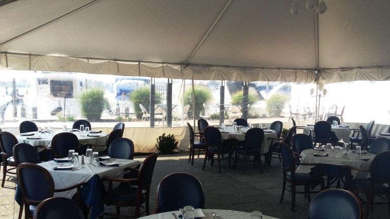 In Merrick, AcQua's outdoor dining tent offers water