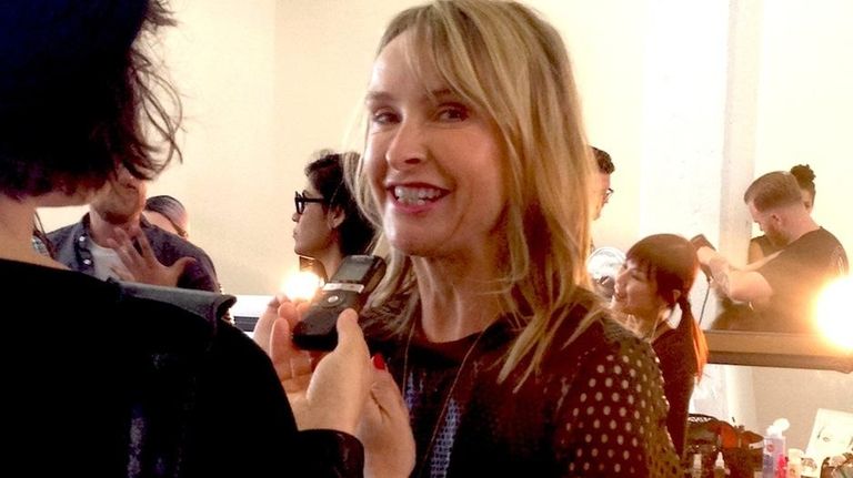 Designer Rebecca Taylor smiles backstage before her New