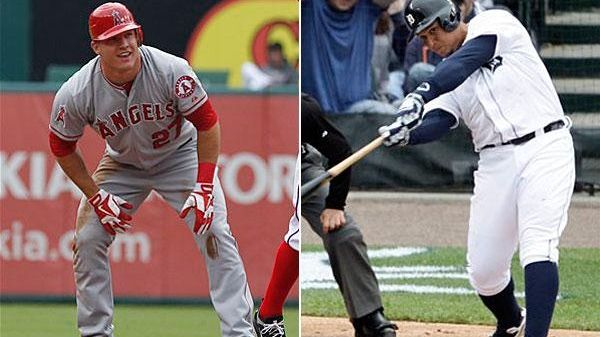 This composite image shows Los Angeles Angels of