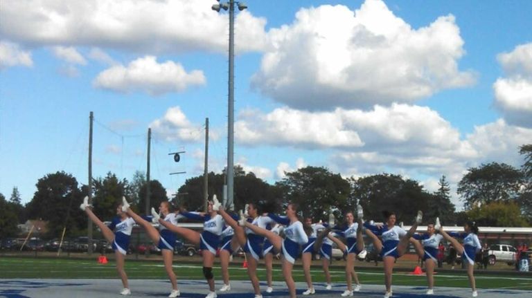 The Division Avenue High School kickline performs at