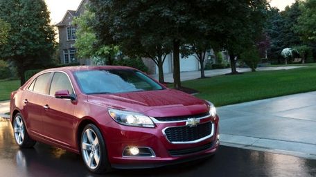 The 2014 Chevrolet Malibu, which starts at almost