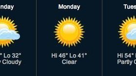 The National Weather Service has issued a freeze