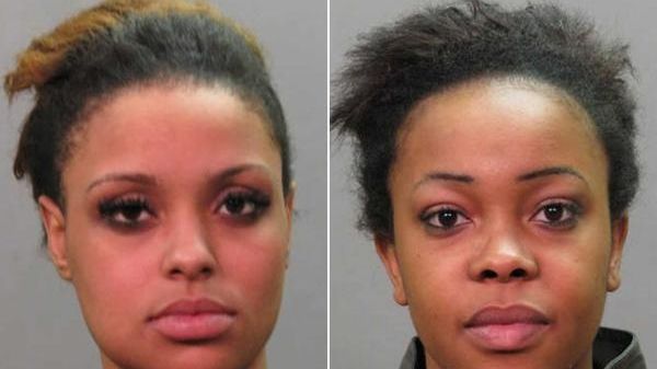 Akyra Hendrickson, left, 20, of Brooklyn, and Shenia