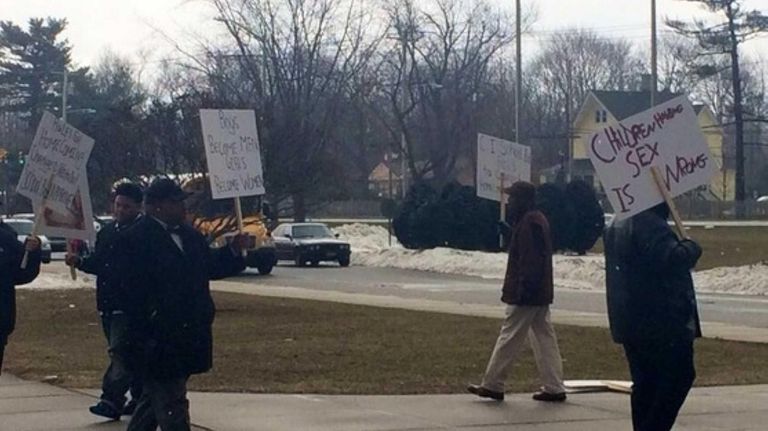 A half dozen people from the Christian Leadership