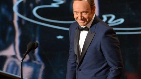Kevin Spacey speaks during the Oscars at the