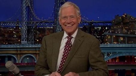During the afternoon taping of the "Late Show"