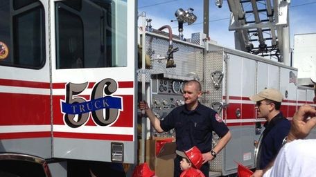 Kids can climb on fire trucks, dump trucks