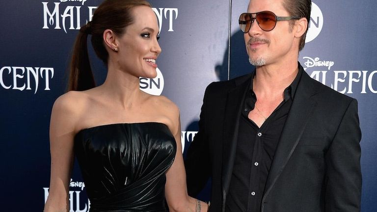 Brad Pitt and Angelina Jolie on the red