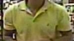 Security camera footage shows a man wanted in