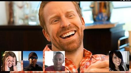 A publicity photo of Google's Hangout video chat