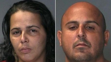 Yolanda Santos, 30, left, and Jose Munoz, 38,