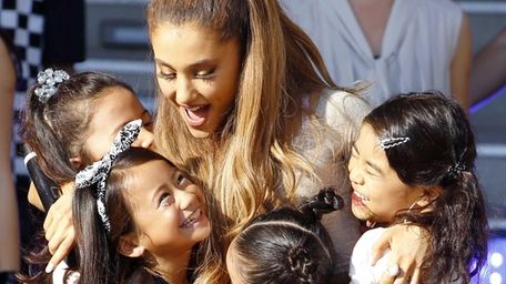 Ariana grande with fans