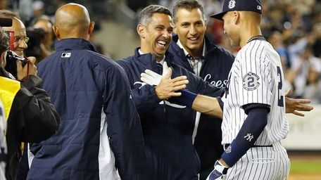 Derek Jeter of the Yankees has a moment